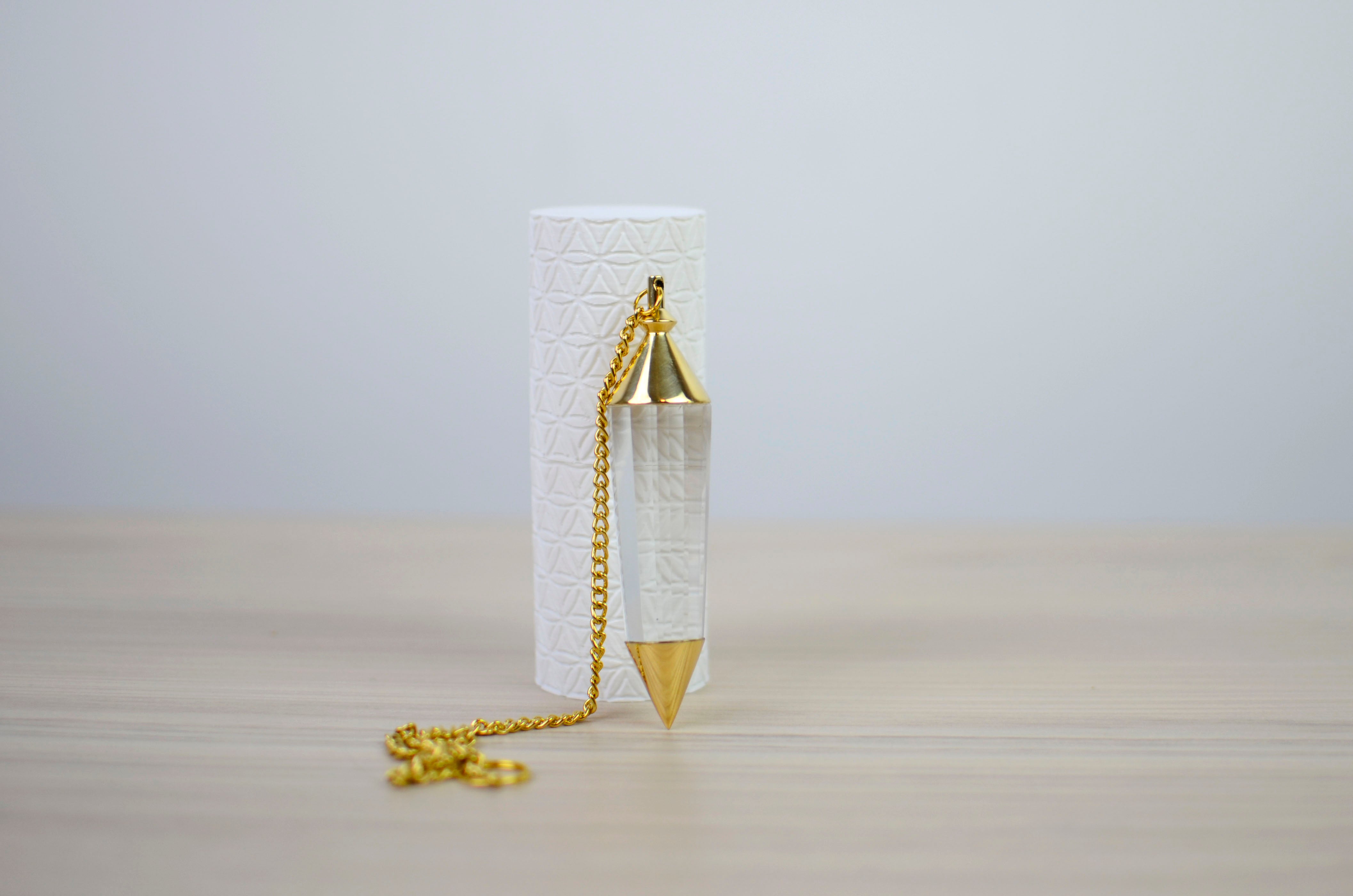 Vogel crystal pendant necklace/pendulum 2in1